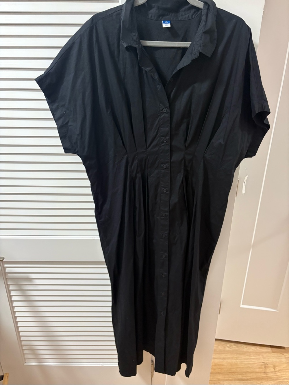 Old Navy Black Button-Front Shirt Dress XL-Tall